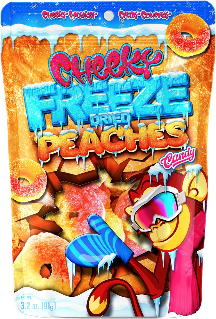 CHEEKY FREEZE DRIED PEACHES 56G/2OZ