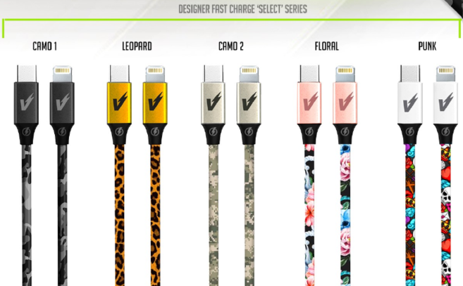 Volt Designer Fast Charge SELECT 10FT Cable - Type C Assorted Patterns