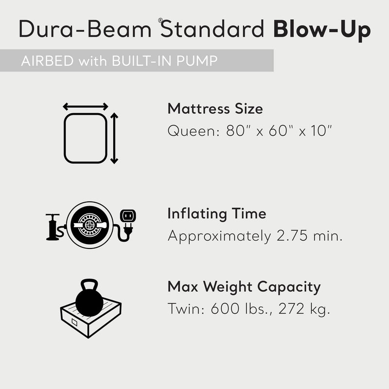QUEEN PILLOW REST CLASSIC AIRBED W/ FIBER-TECH RP