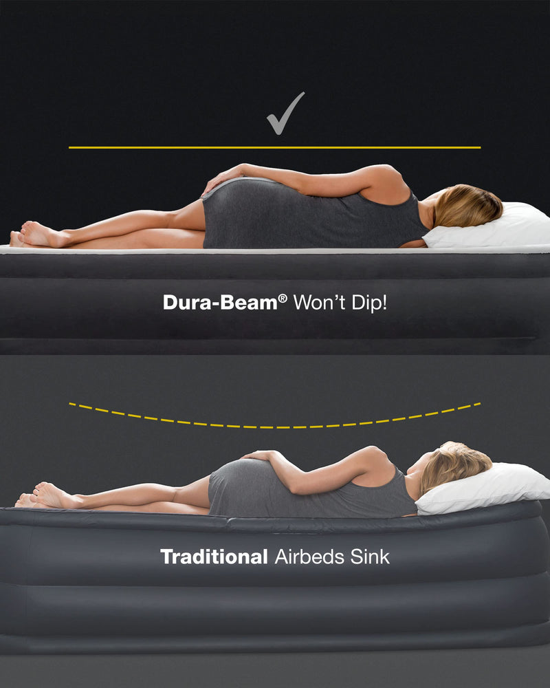 QUEEN DURA-BEAM PRESTIGE AIRBED WITH BATTERY PUMP