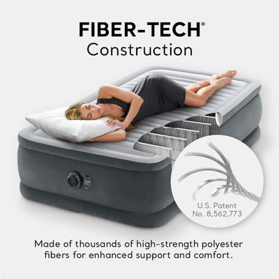 TWIN COMFORT-PLUSH AIRBED WITH FIBER-TECH RP