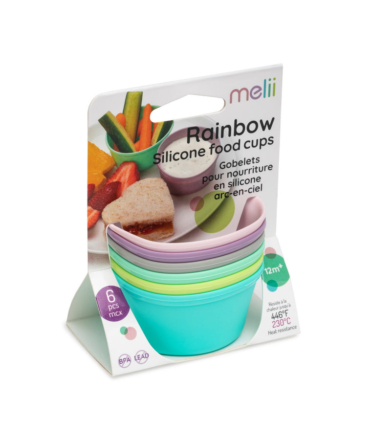 RAINBOW SILICONE FOOD CUPS (6PC SET)