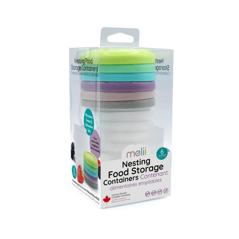 NESTING FOOD STORAGE CONTAINERS -  6PK