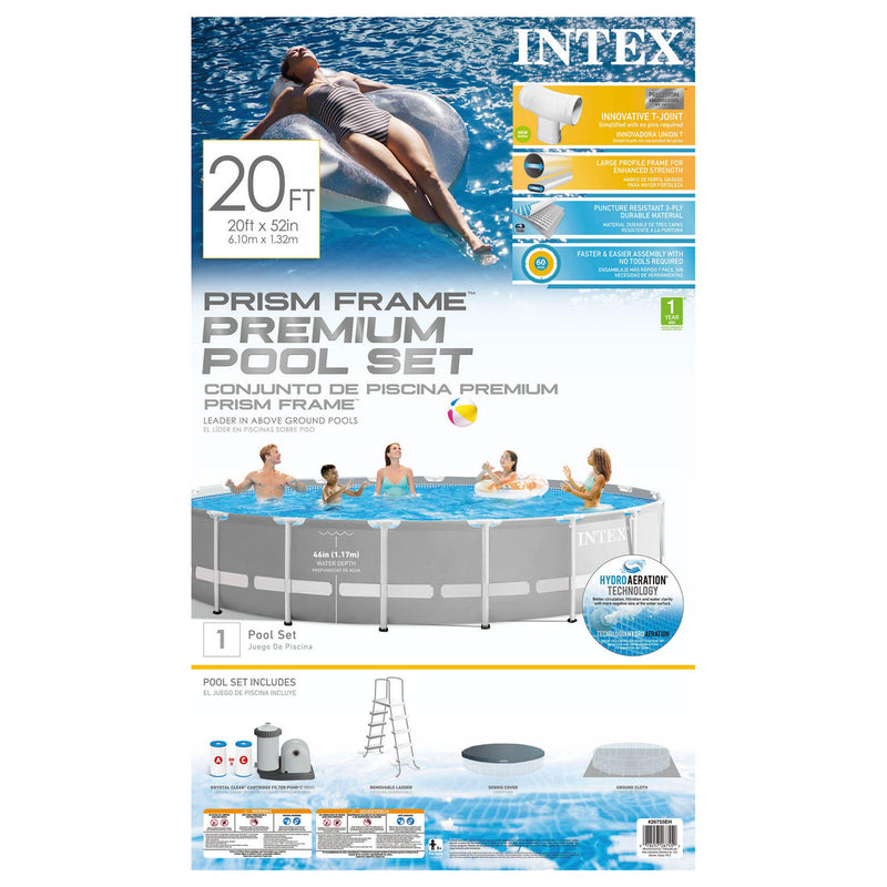 20FT X 52IN PRISM FRAME PREMIUM POOL SET