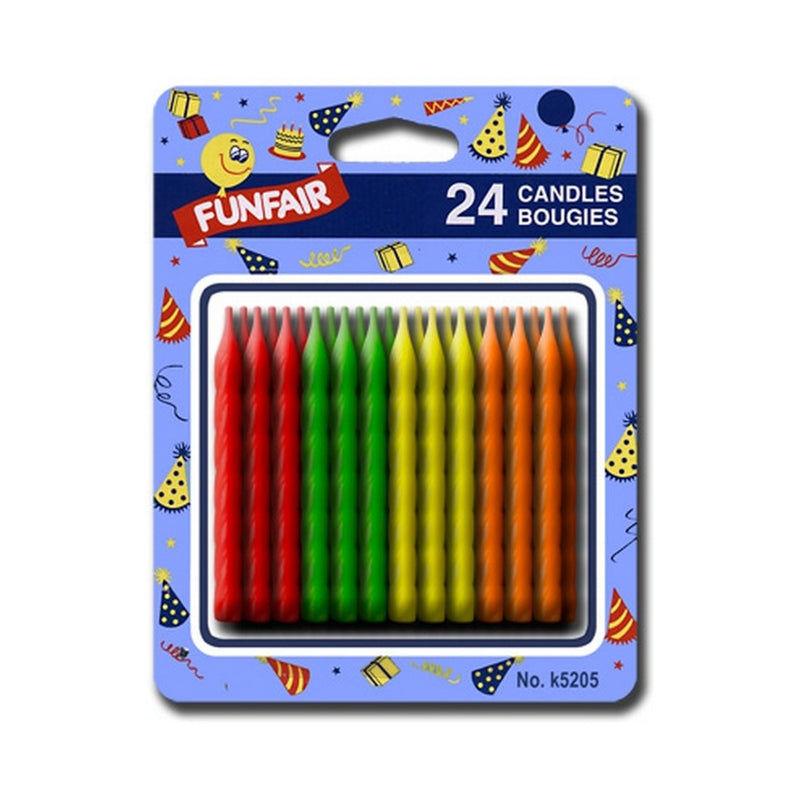 CANDLES 24 PK NEON