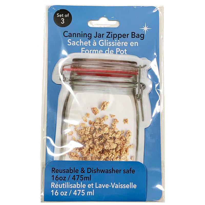MEDIUM JAR ZIPPER BAG 3PK