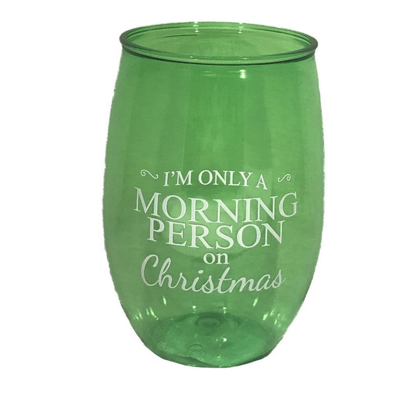 ACRYLIC STEMLESS WINE GLASSES - CHRISTMAS MIX (FLOOR DISPLAY 84 PC )