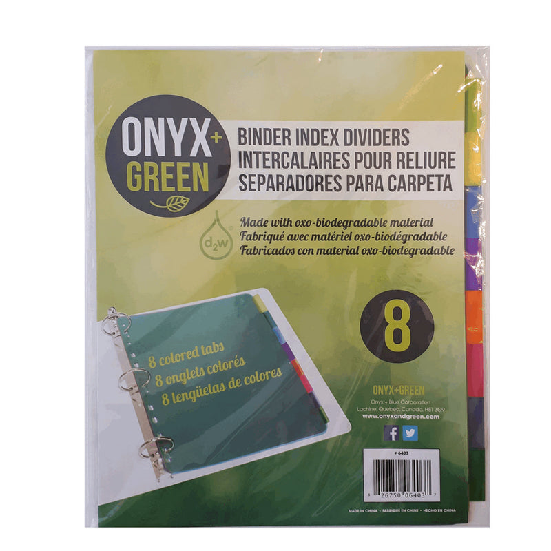 BINDER INDEX DIVIDERS (8PK)