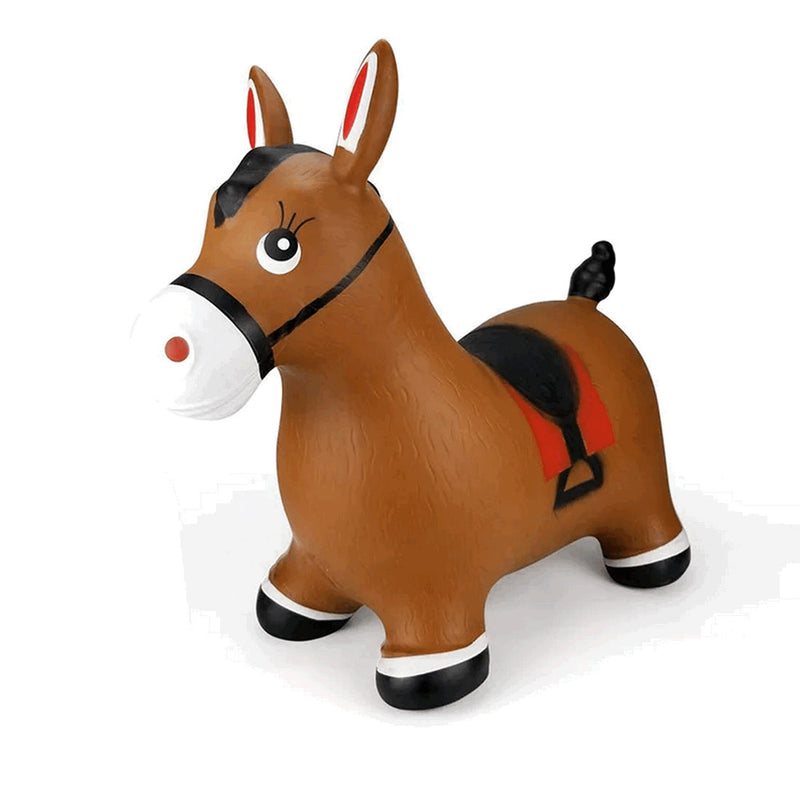 POP HOP! INFLATABLE BROWN BOUNCING HORSE