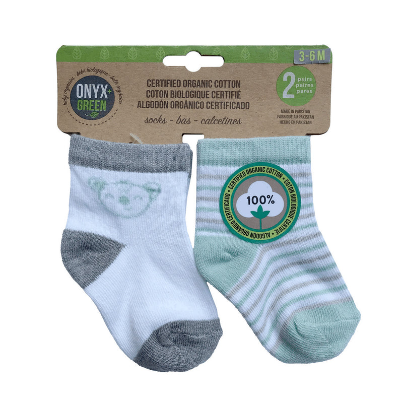 ORGANIC COTTON BABY SOCKS (2PC SET)