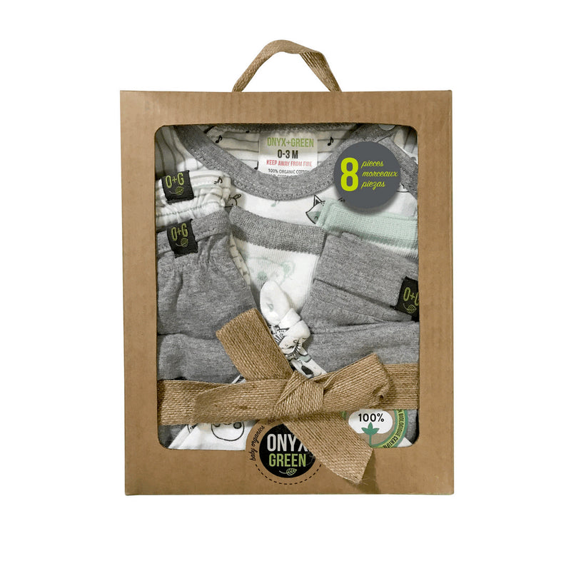 ORGANIC COTTON BABY GIFT SET (8PC SET)