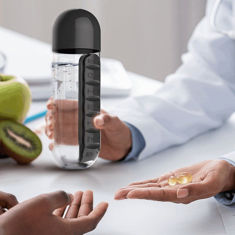 PILL ORGANIZER BOTTLE (BLACK)