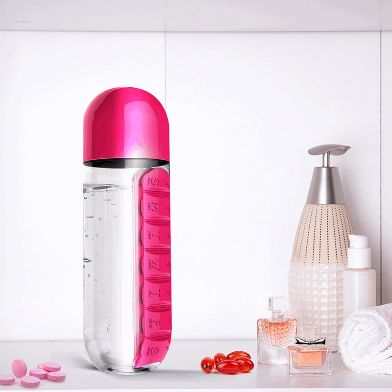 PILL ORGANIZER BOTTLE (PINK)