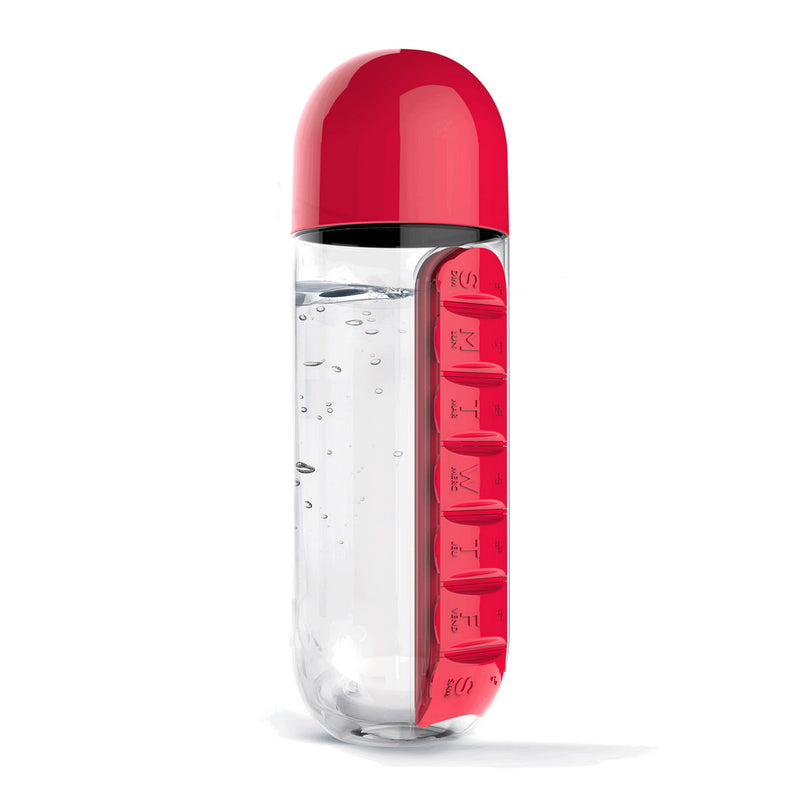 PILL ORGANIZER BOTTLE (RED)