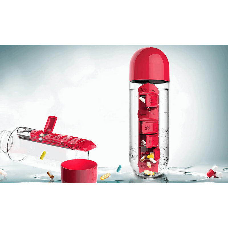 PILL ORGANIZER BOTTLE (RED)